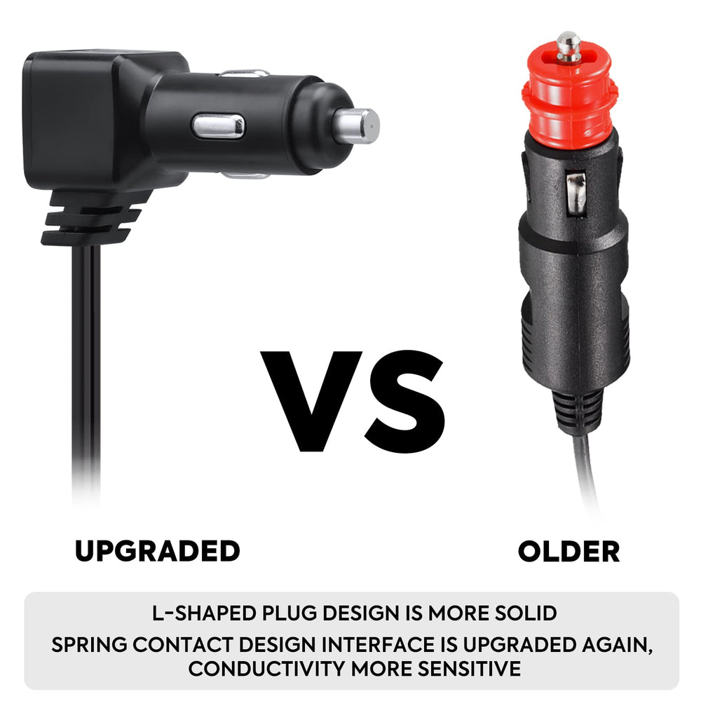 ICECO DC power cable for car fridge, 8 ft reach for flexible mounting.