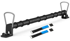 IceFun heavy-duty hanger bar extended between car handles for stable travel organization.