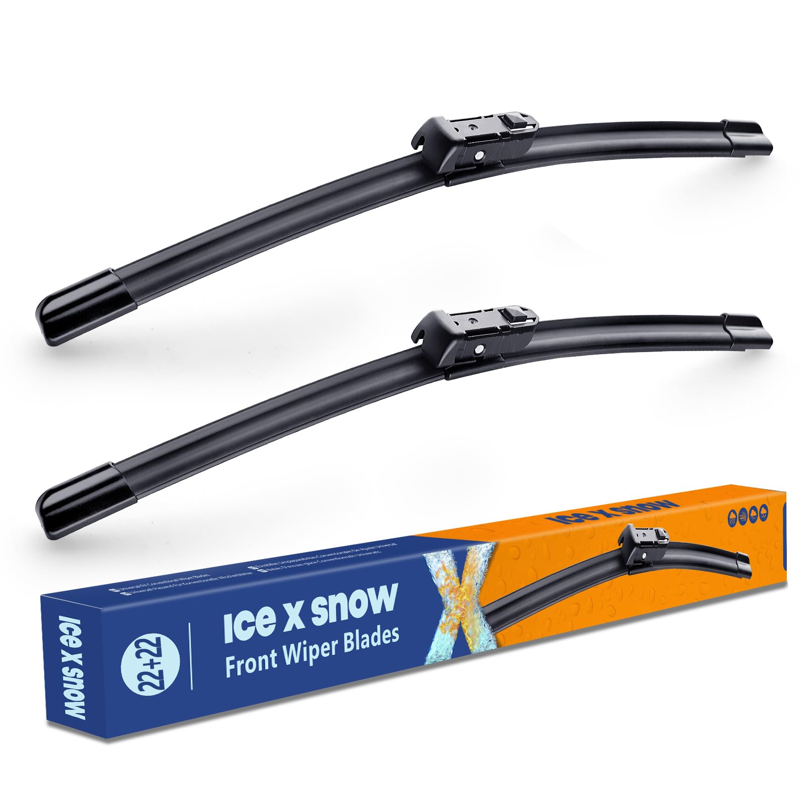 icexsnow 22inch wiper blades set of 2 for clear, streak-free visibility
