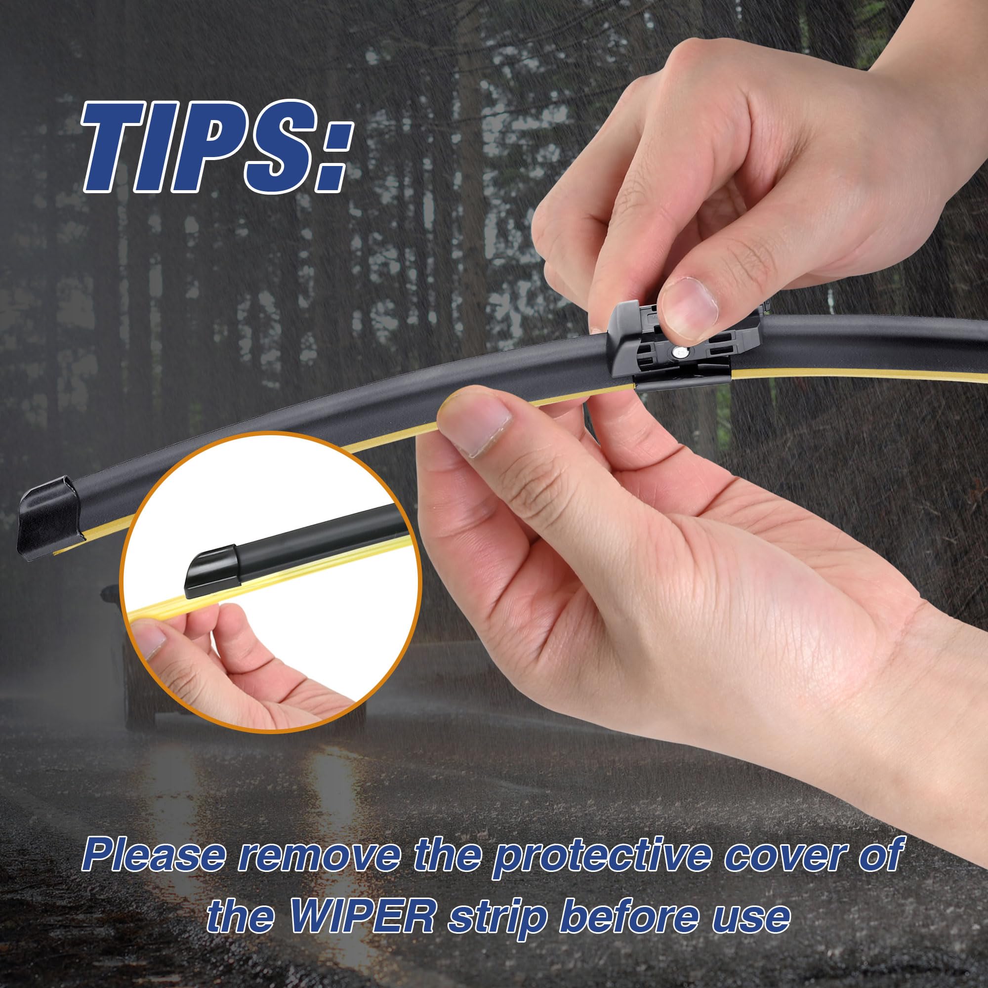 icexsnow 24-19 wiper blades packaging: compact, protective packaging.
