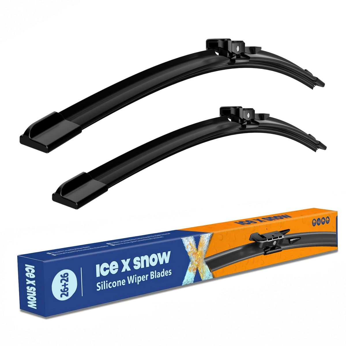 Icexsnow 26inch wiper blades for Ford Fusion front view ensures clear visibility in rain