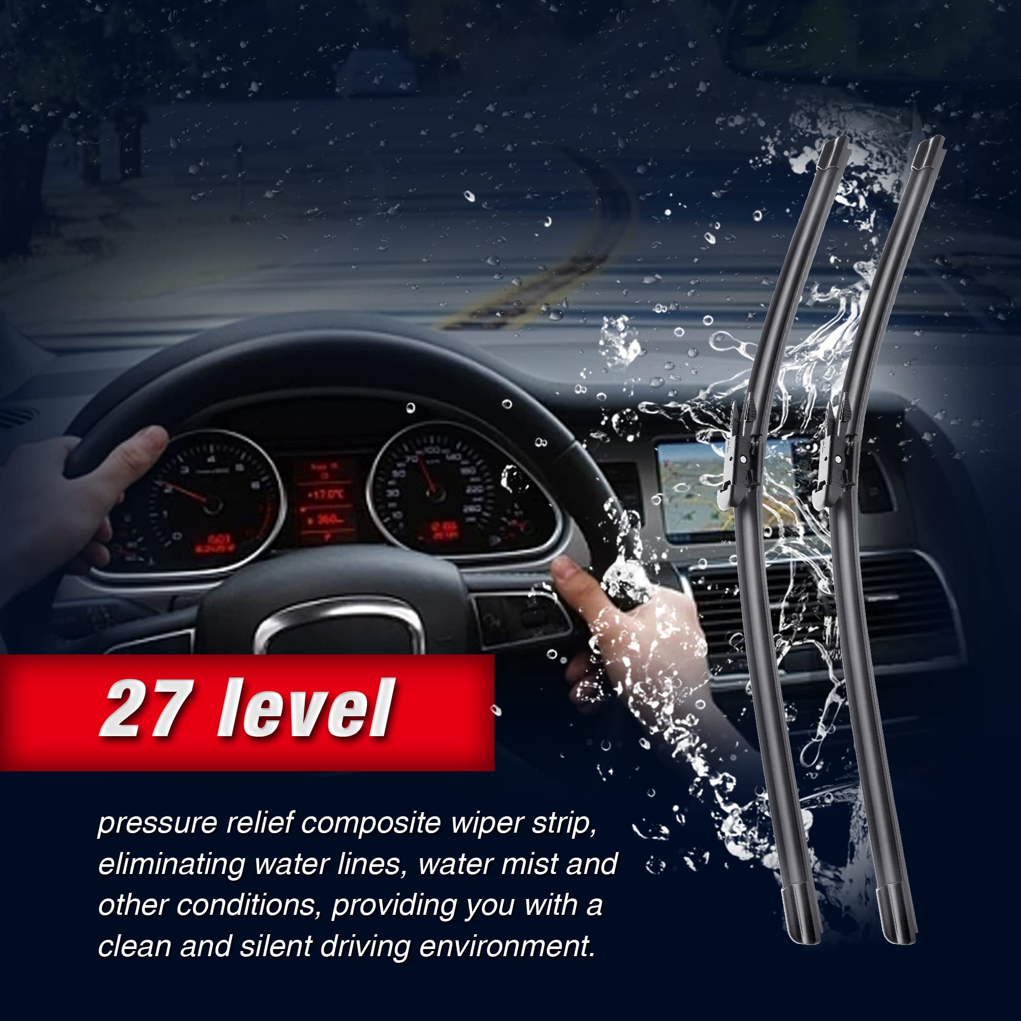 icexsnow Ford Fusion compatible wiper blades during rain