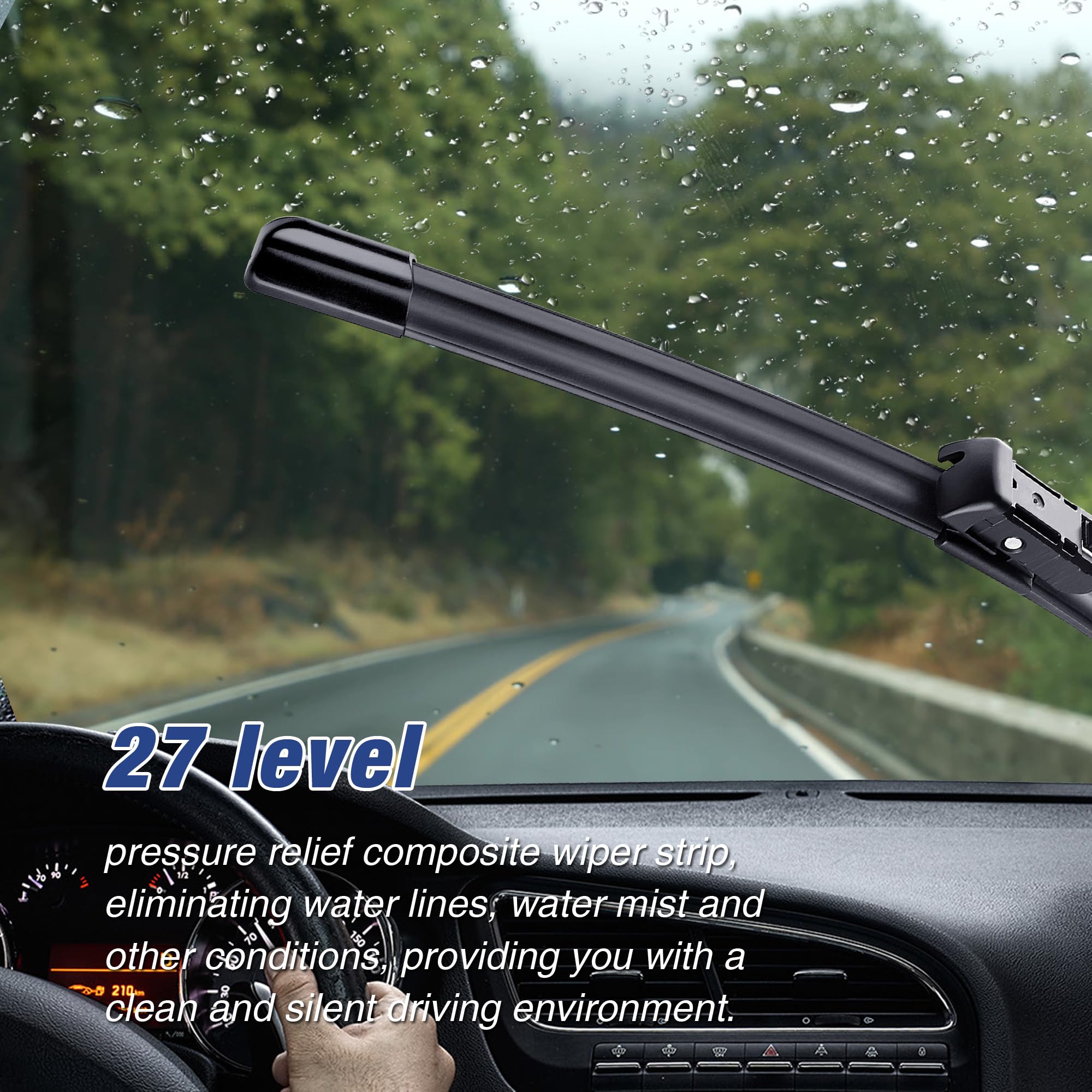 icexsnow blade-on-windshield close-up with smooth, quiet wipe