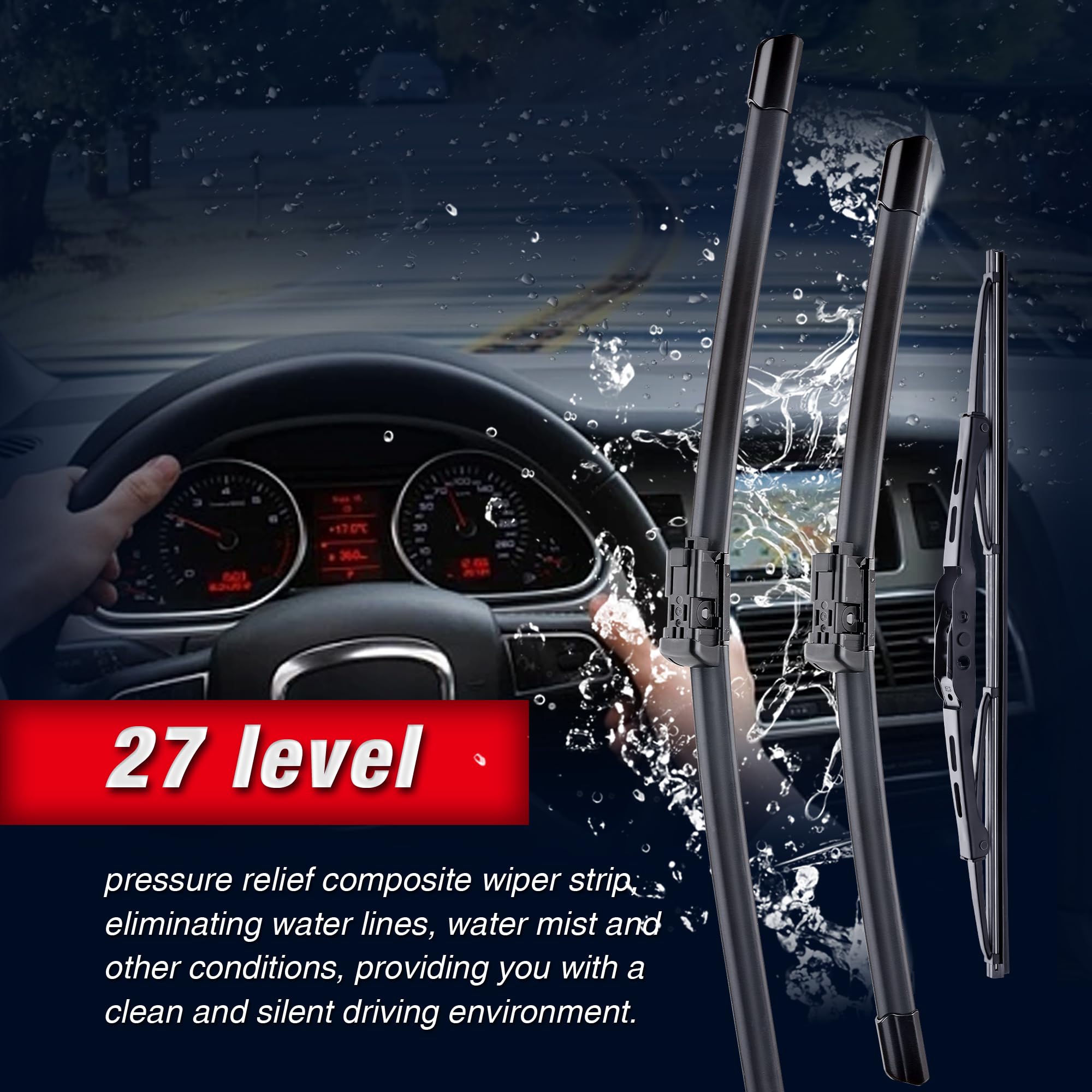 Icexsnow strong glass grip improves wipe contact for clear visibility.