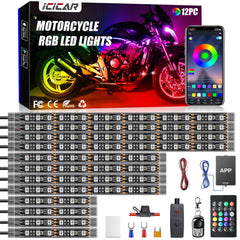 icicar underglow kit front view for enhanced night visibility and style.