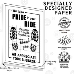 Ickimee disposable car mats kraft paper pack shown for quick protection