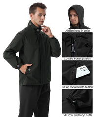 iCreek rain suit breathable mesh lining enhances comfort in light rain