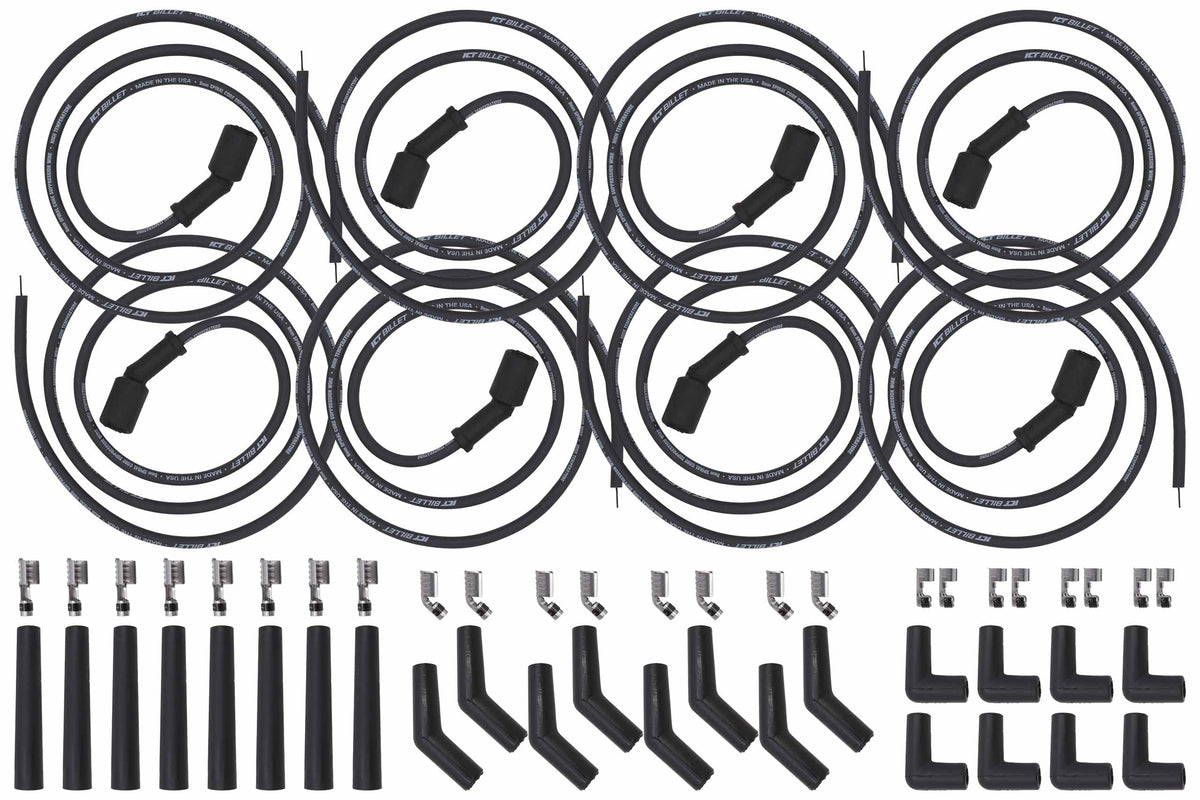 ICT Billet 5ft universal spark plug wires with spiral core for LS LT engines