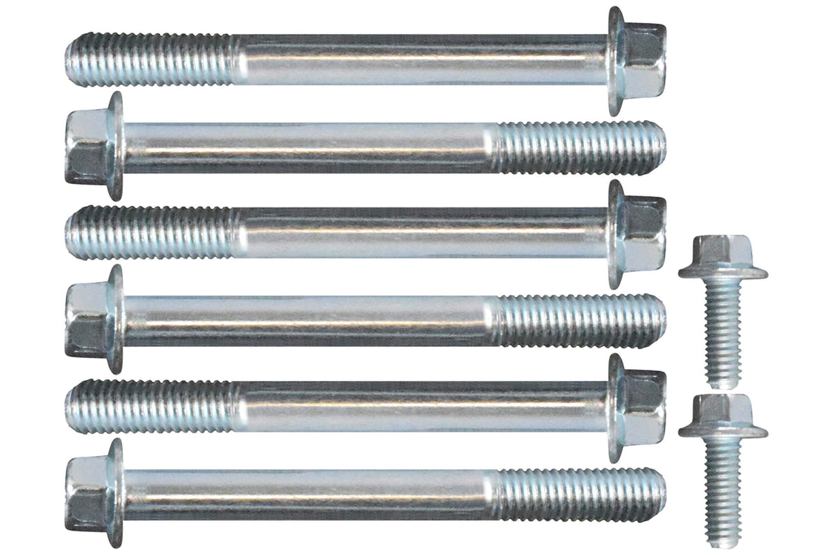 ICT Billet LS bolt kit packaging shows zinc-coated bolts for corrosion resistance.