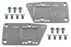 ICT Billet SBC to LS adapter plate side profile highlights compact billet aluminum design.