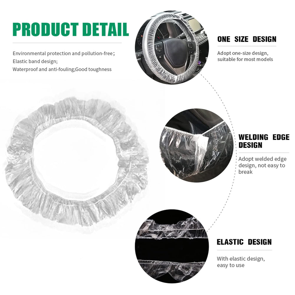 ICWEIMEI disposable plastic steering wheel cover for quick installation