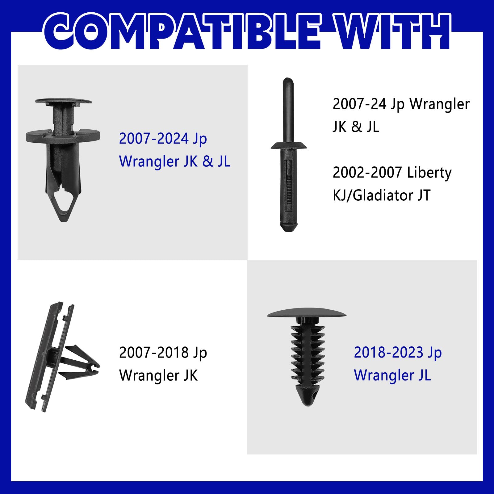Icyhaws rocker molding clips keep Jeep trim snug and vibration resistant