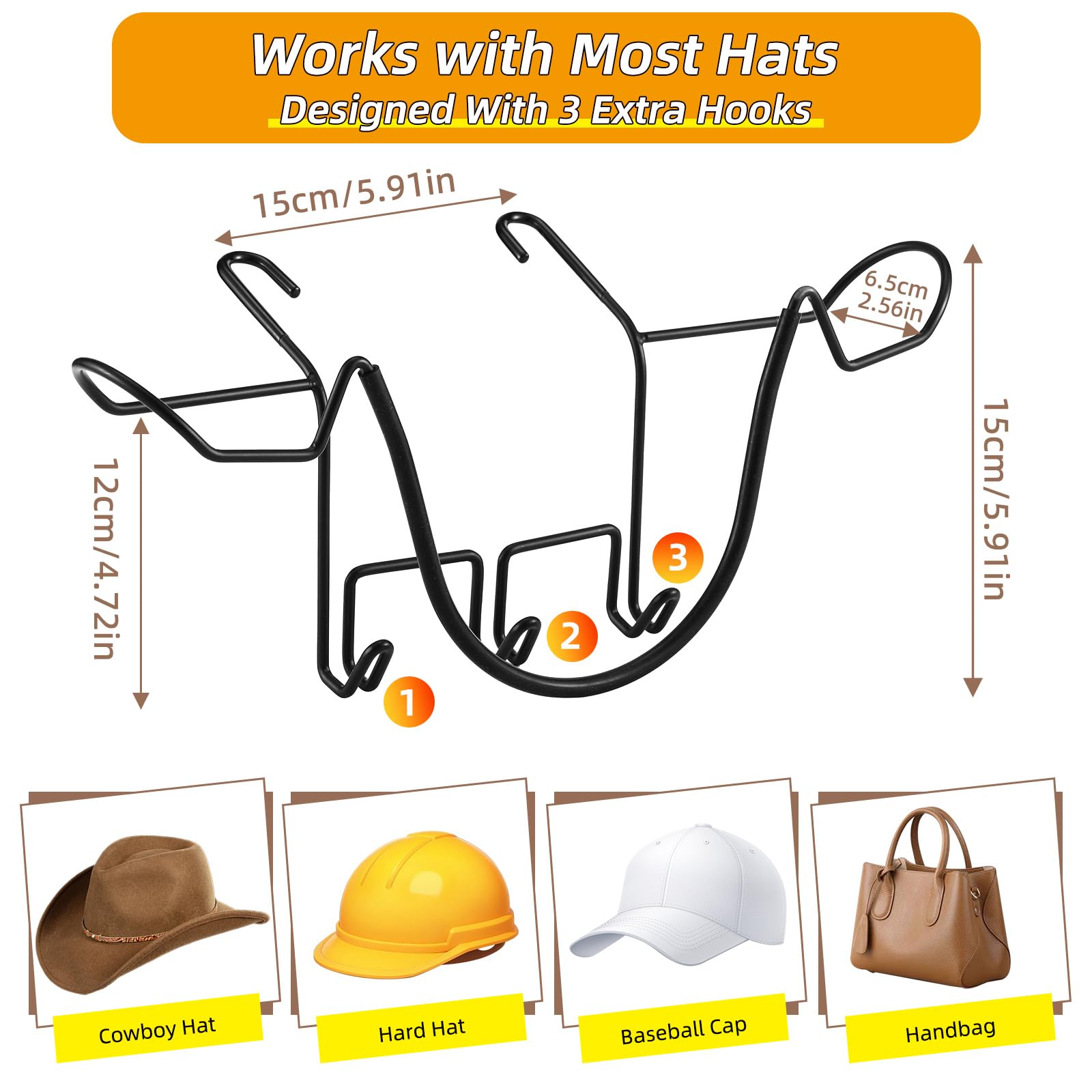 Idefair anti-flip design keeps hats in place even with windows down.