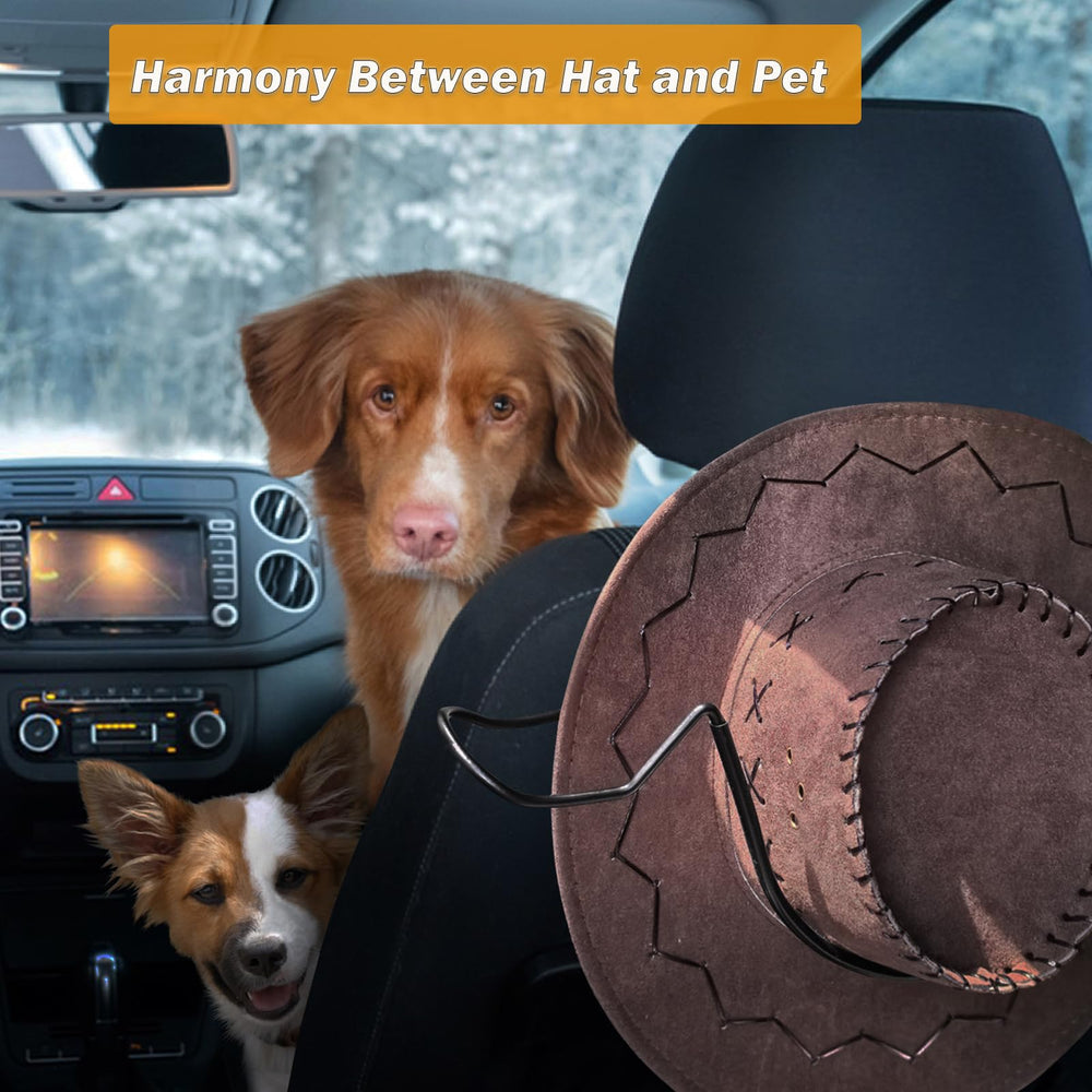 Idefair compact space-saving rack keeps brim flush against the seatback.