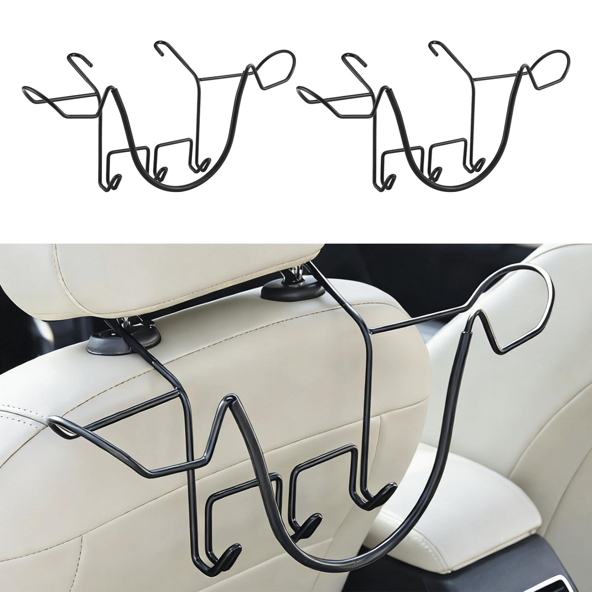 Idefair cowboy hat rack car front view shows secure hat storage for daily commutes.