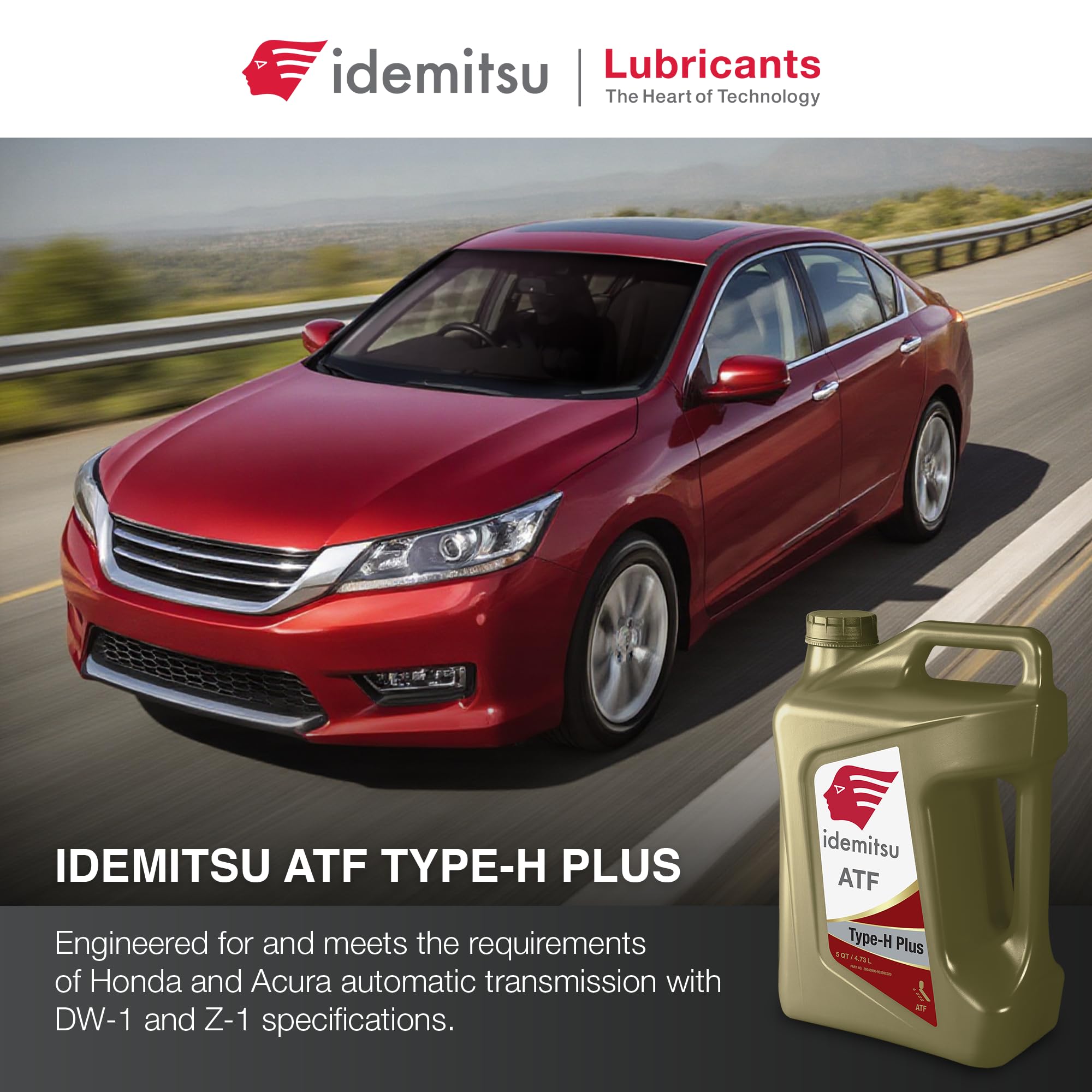 Idemitsu ATF Type H-Plus label close-up confirms Honda/Acura compatibility.