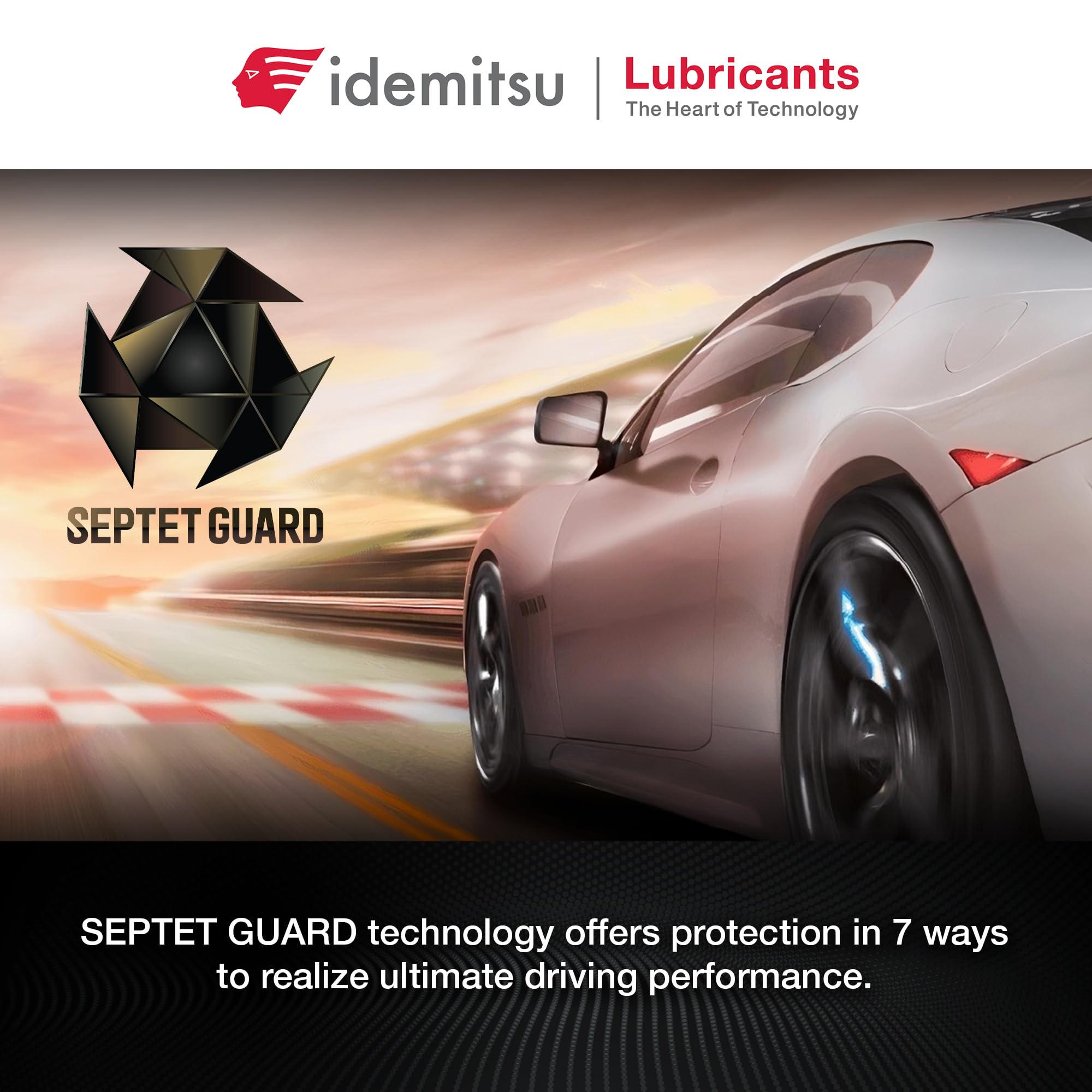 Idemitsu IFG7 engine close-up suggests high-performance oil performance.