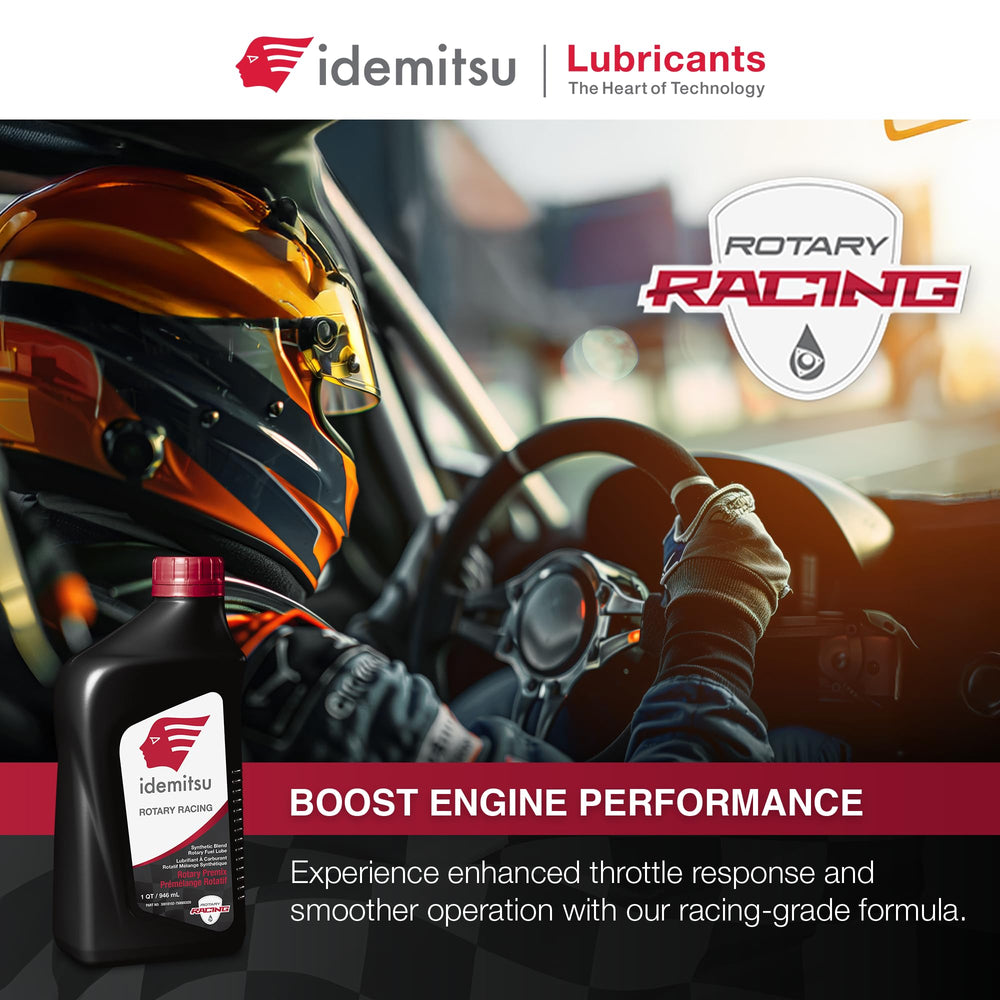 Idemitsu Premix Rotary Racing 1QT shelf-view shows organized storage.