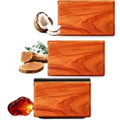 IENIN Teak wood block air freshener with clip for long-lasting scent