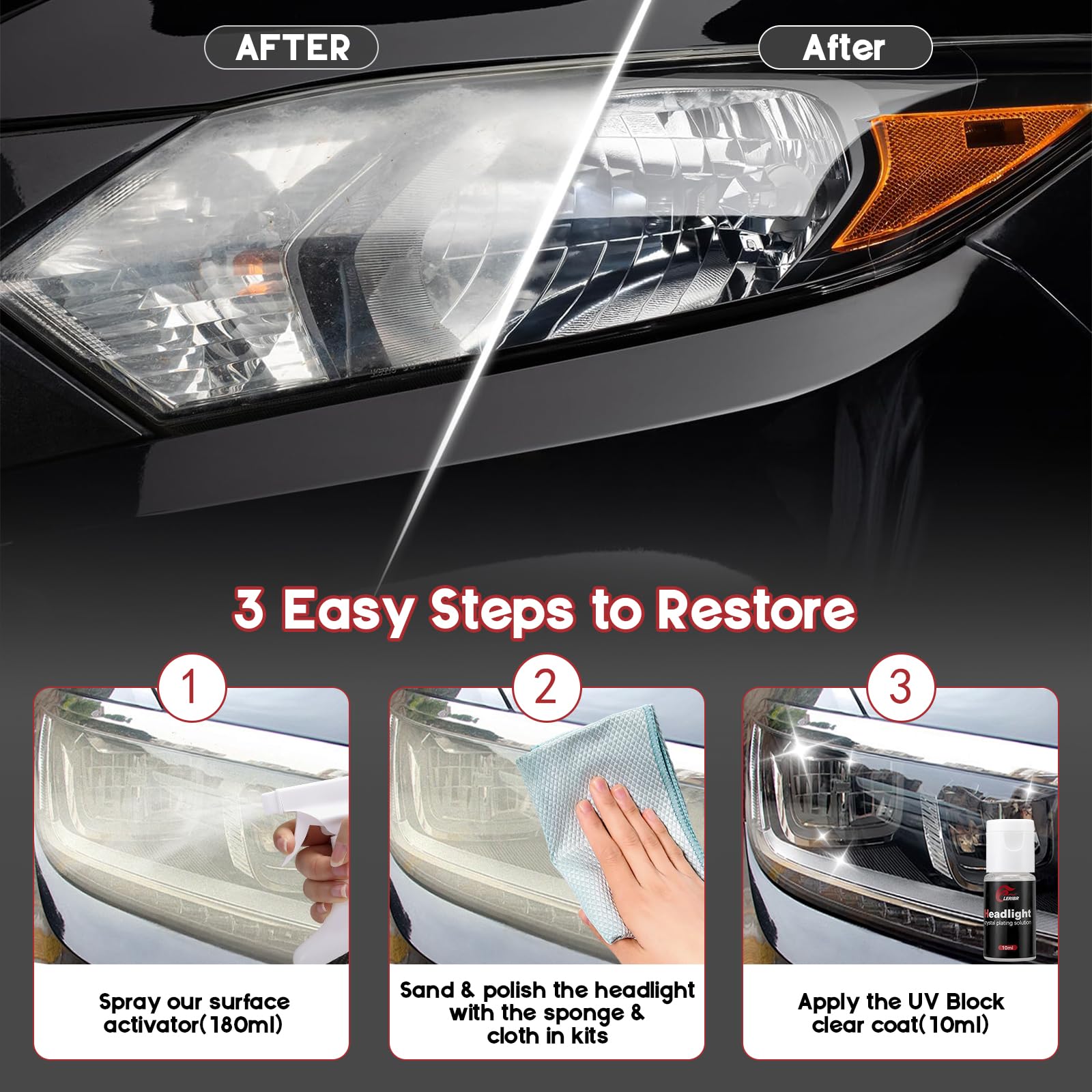 ieribr headlamp cleaning towel ready for polishing and prep