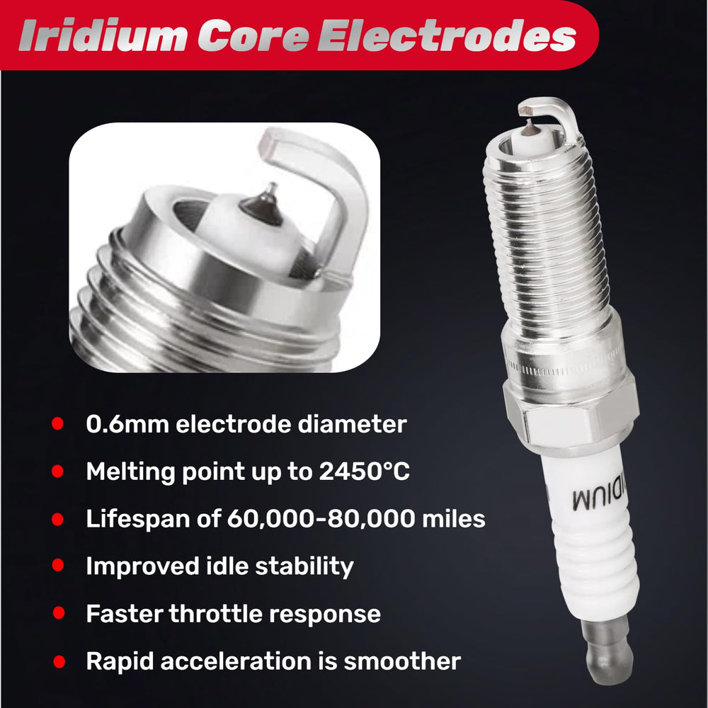 IFATRUNK iridium spark plugs cross-section highlights the fine iridium electrode.