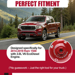 iFJF aluminum red anodized fuel filter wrench resists rust for durable service.