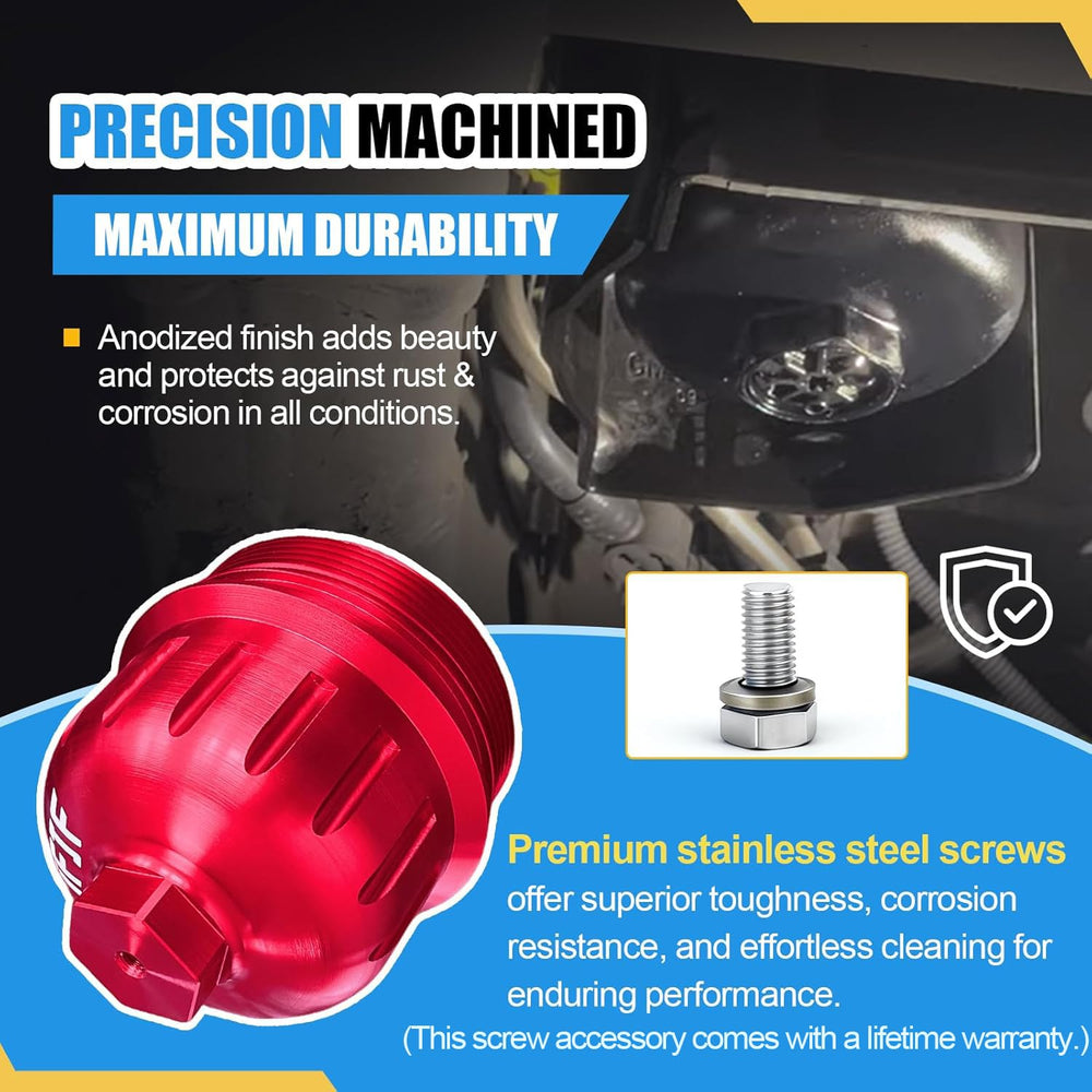 iFJF anodized black cap adds a stylish finish and reliable closure