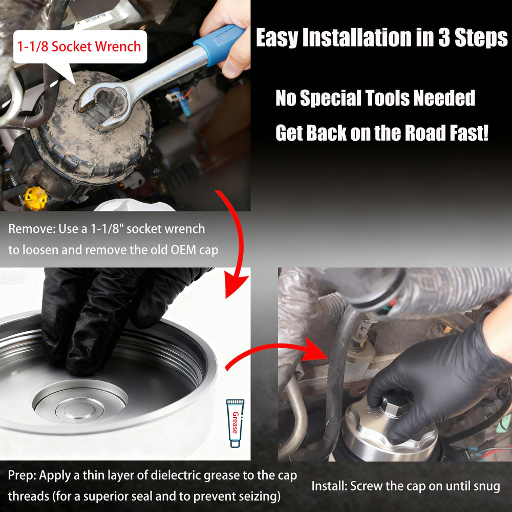 iFJF cap installation scene with Ram Cummins, demonstrating simple tool use.