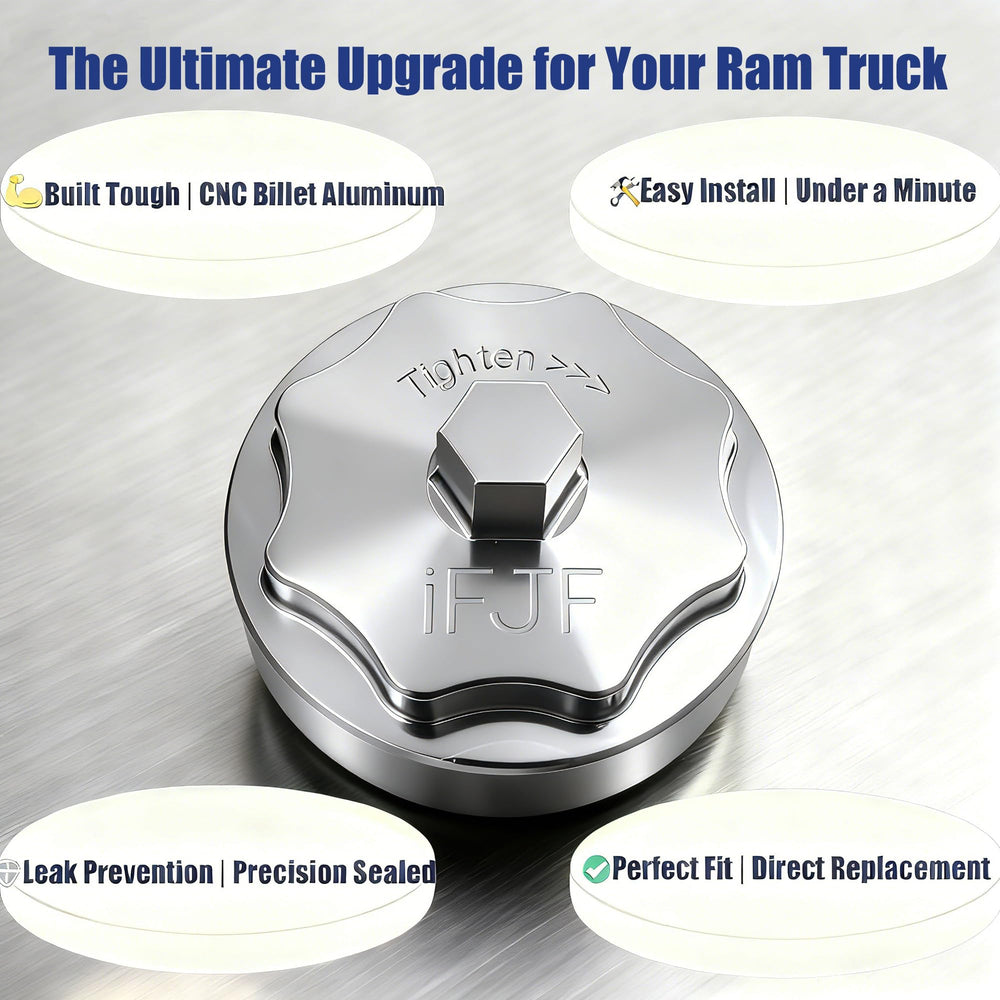iFJF Ram 6.7L compatible cap protects filtration system during demanding drives.