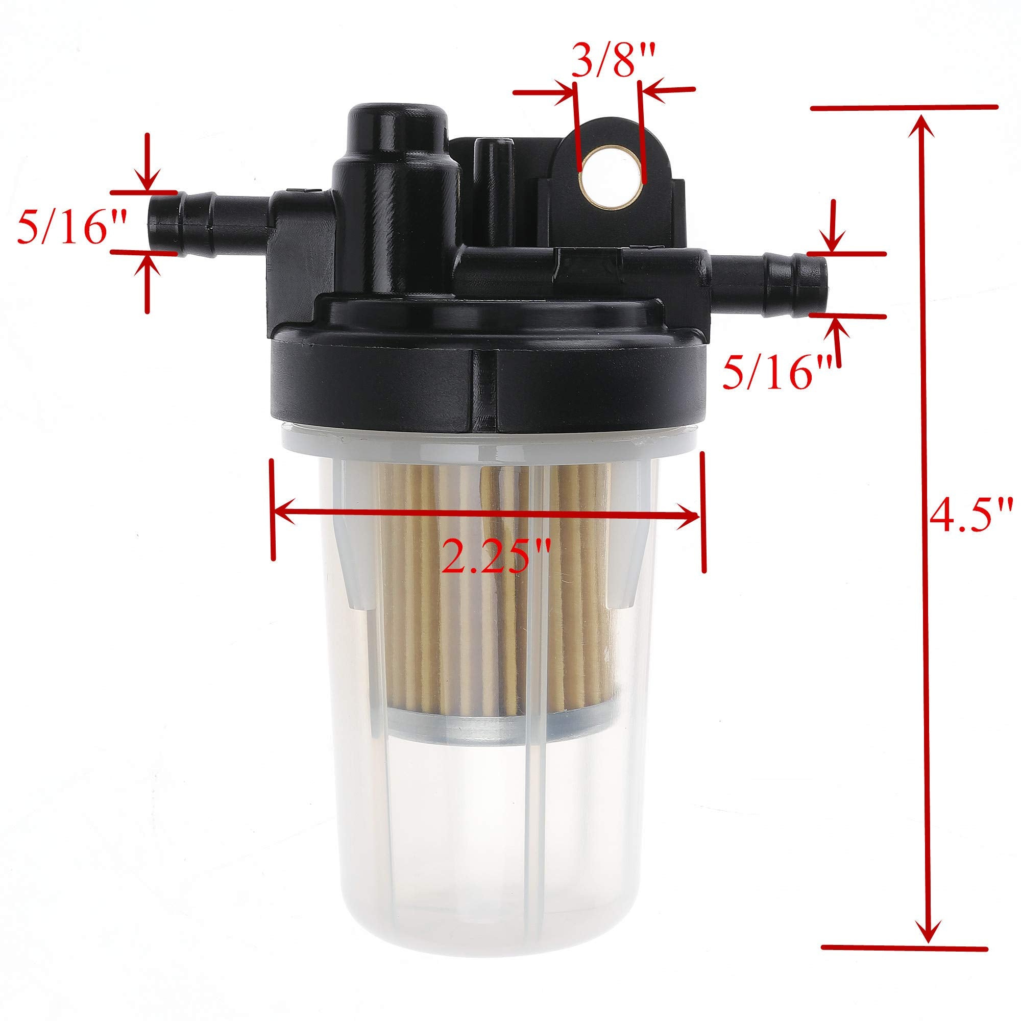 iFJF plastic hyaline bowl shows fuel flow for easy maintenance checks