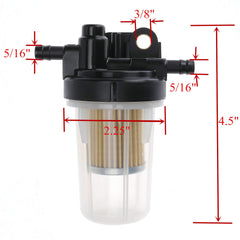 iFJF plastic hyaline bowl shows fuel flow for easy maintenance checks