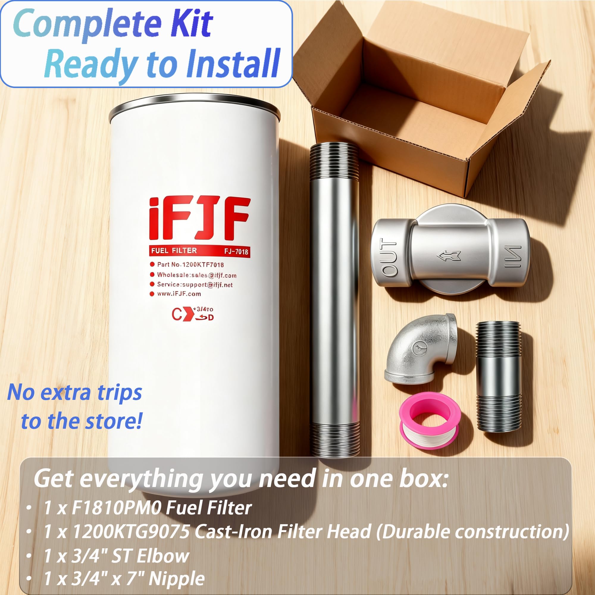 iFJF cast iron filter head rugged design supports long-lasting filtration