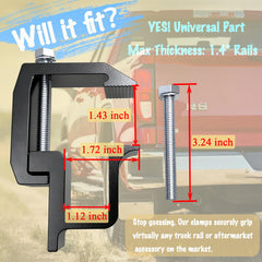 Powder-coated black iFJF clamps resist rust outdoors
