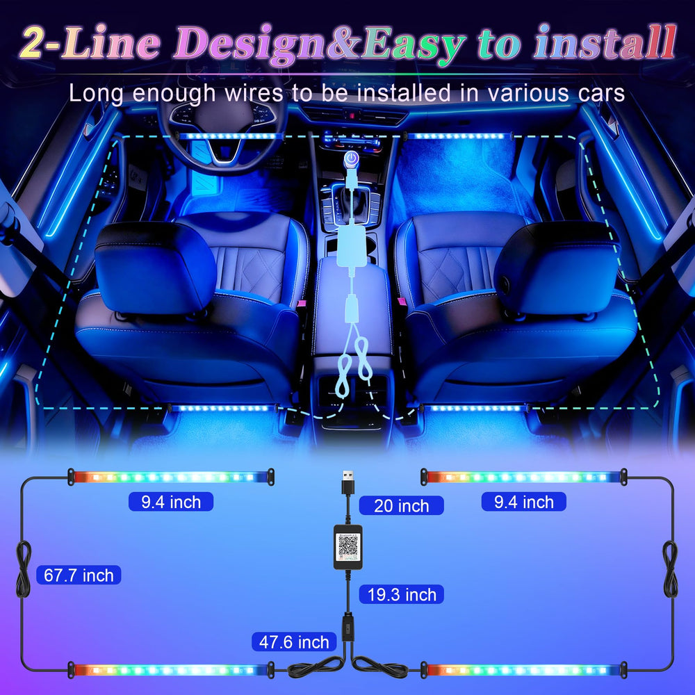 iFunyLED music mode interior lights sync to your playlist for a dynamic cabin atmosphere.