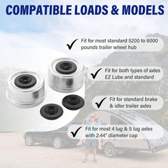 IFYKIM hub dust cap galvanized carbon steel for durability