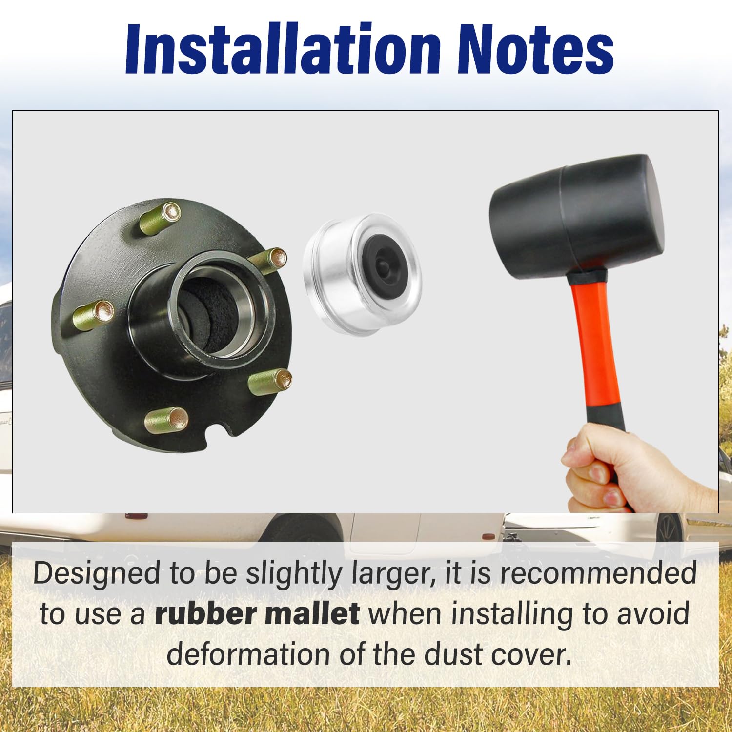IFYKIM hub dust cap protects bearings from dust and debris
