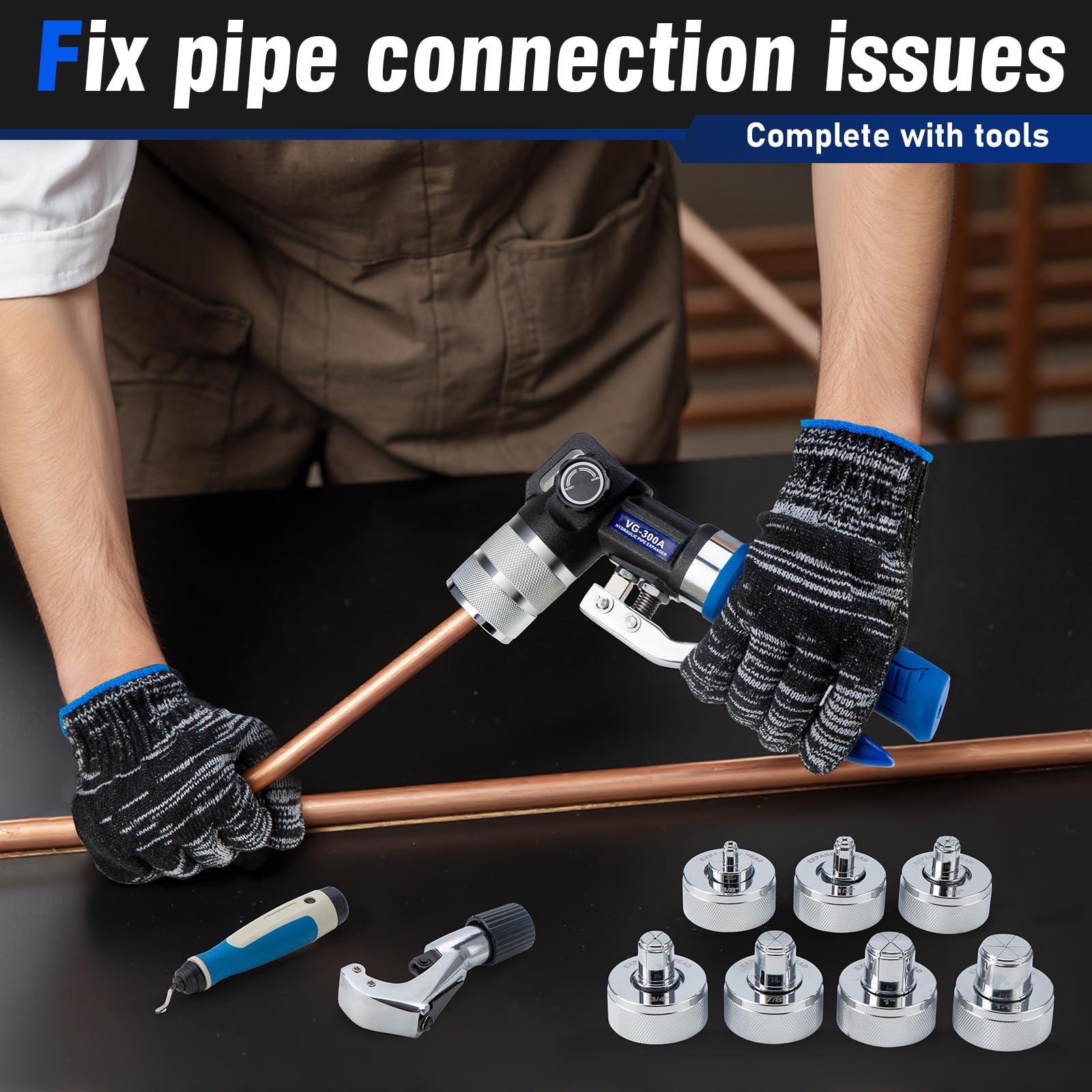 iGeelee 7-heads kit ready for versatile tube sizes, simplifying installation tasks.