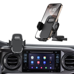 iGoevo Tacoma mount base showing a stable metal contact surface for secure mounting