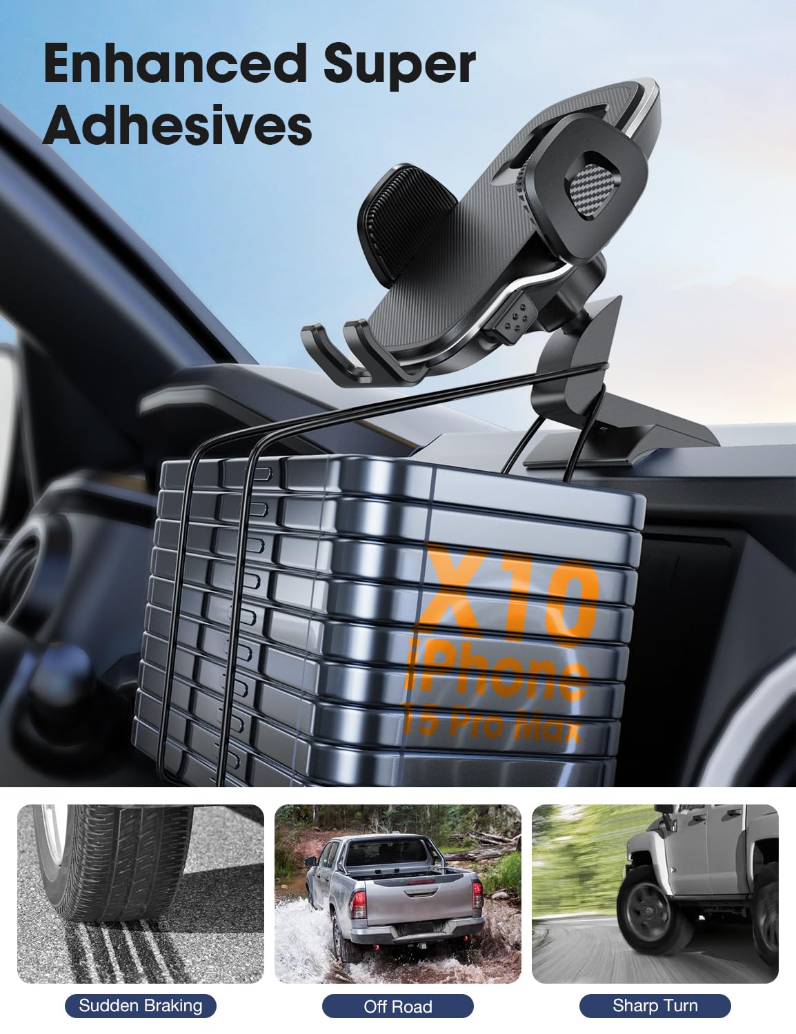 iGoevo Tacoma on-road stability demonstrating secure placement on bumpy paths