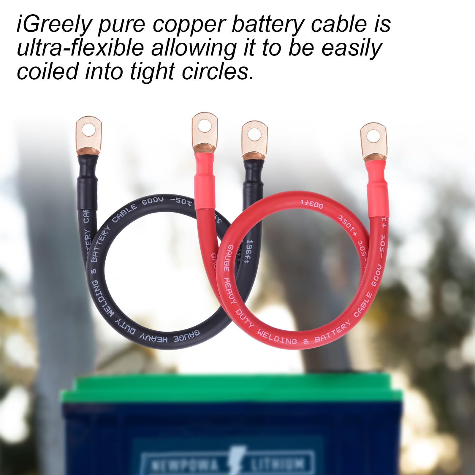 iGreely heavy-duty cable with durable jacket for outdoor use