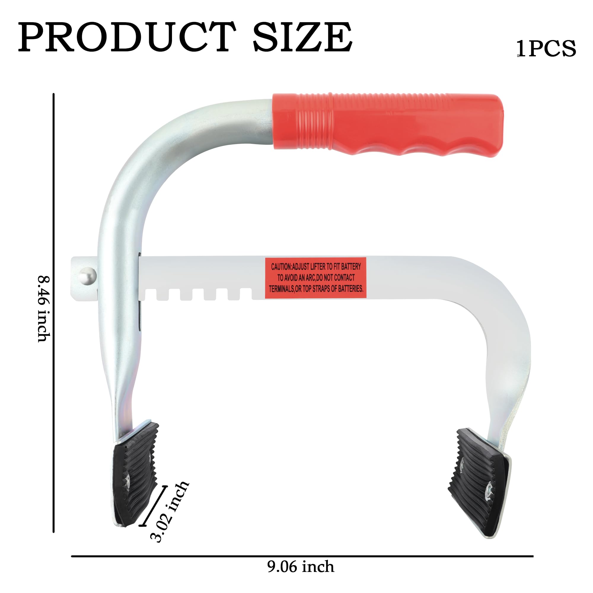 IHOTDER battery carrier adjustable range 4.5 to 7.5 inches fits multiple batteries.