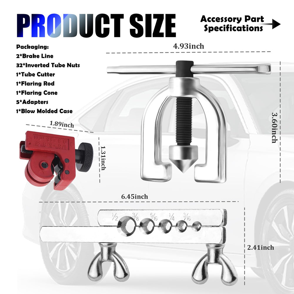 IHOTDER brake line cutter and flaring rod handle precise cuts and flares.
