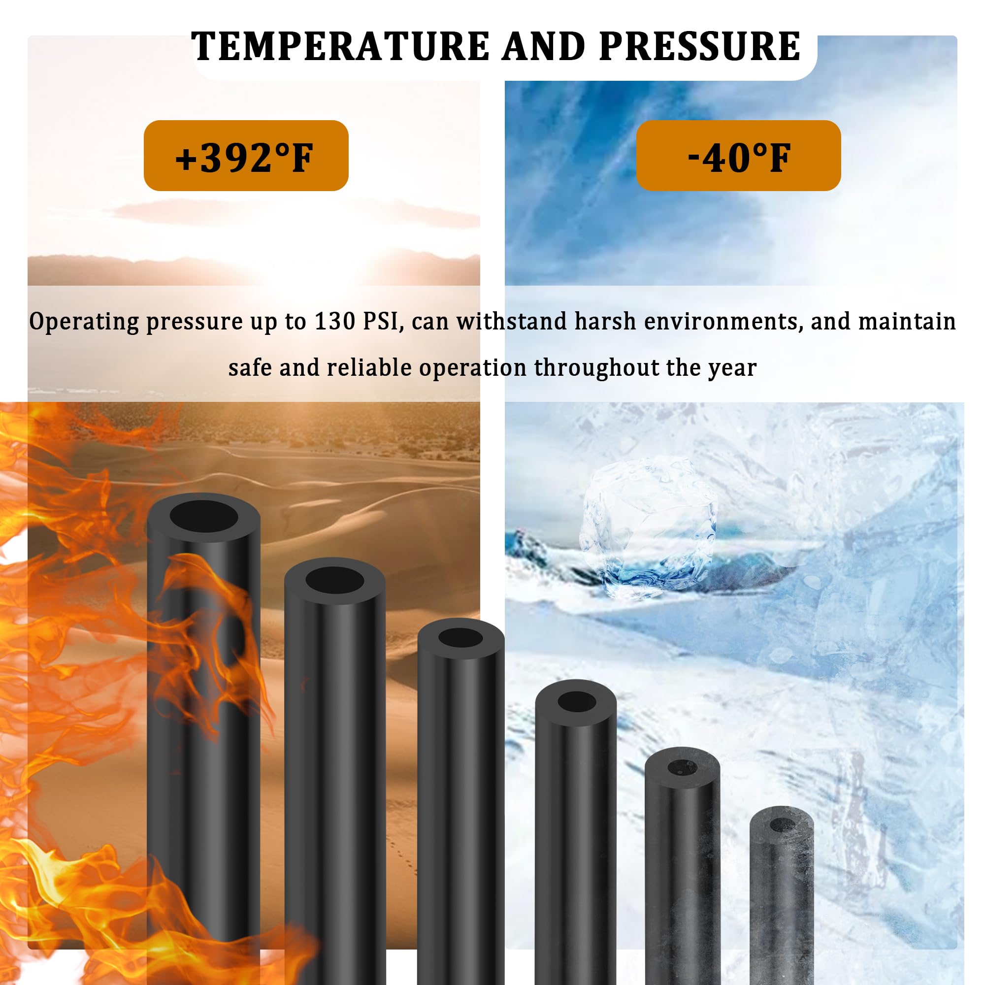 IHOTDER silicone vacuum hose 1/4 image: durable silicone tube survives high temperatures in automotive work.