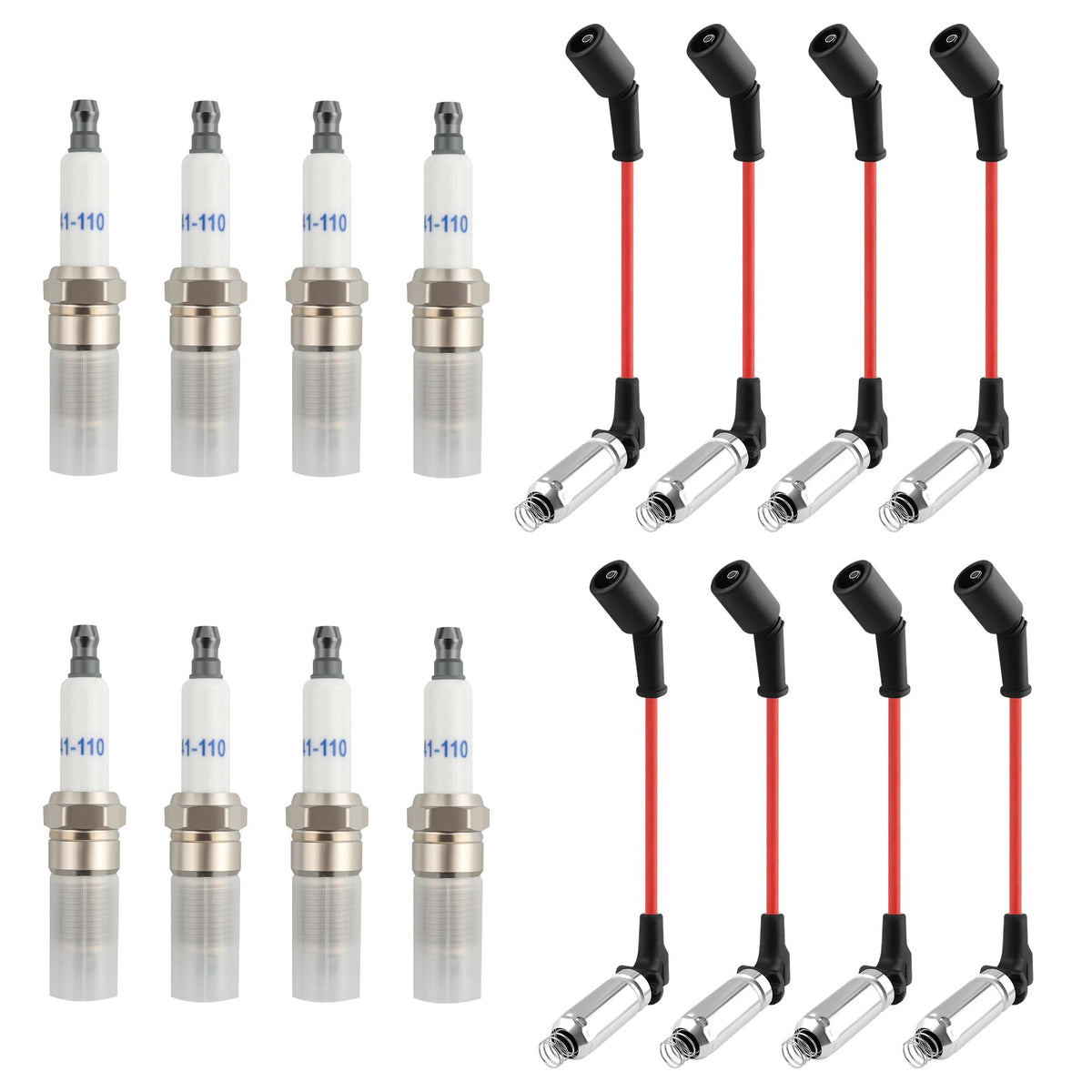 IHOTDER spark plugs and wires set packaging ready for quick replacement compatibility