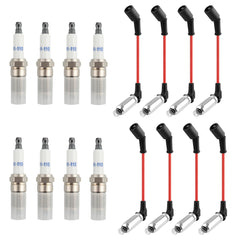 IHOTDER spark plugs and wires set packaging ready for quick replacement compatibility