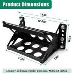 IHOUMEX battery tray bracket installed on a car shows a secure, adjustable fit.