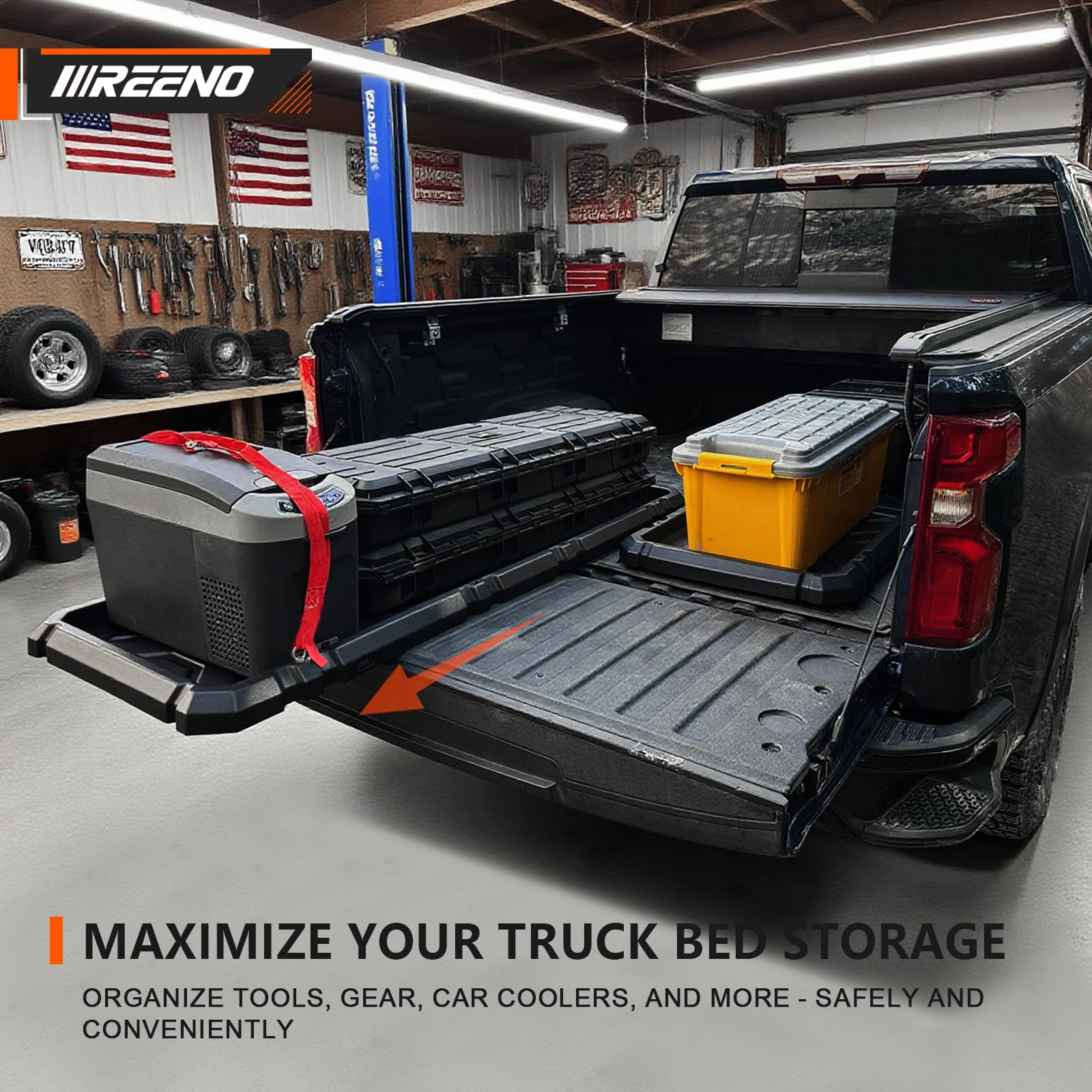 IIIREENO easy-access tailgate-tray enables simple loading and unloading.