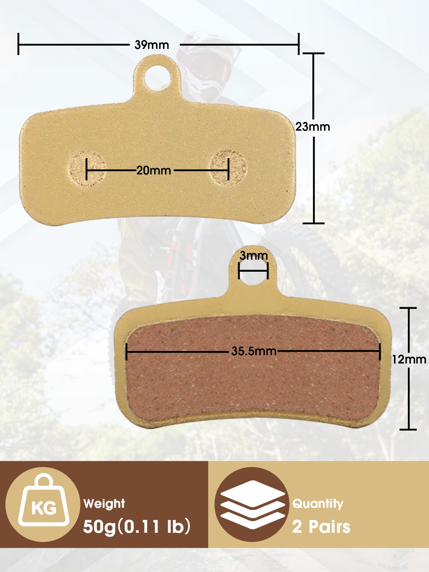 IUVWISN 48V Mini Pup brake pads ensuring smooth engagement.