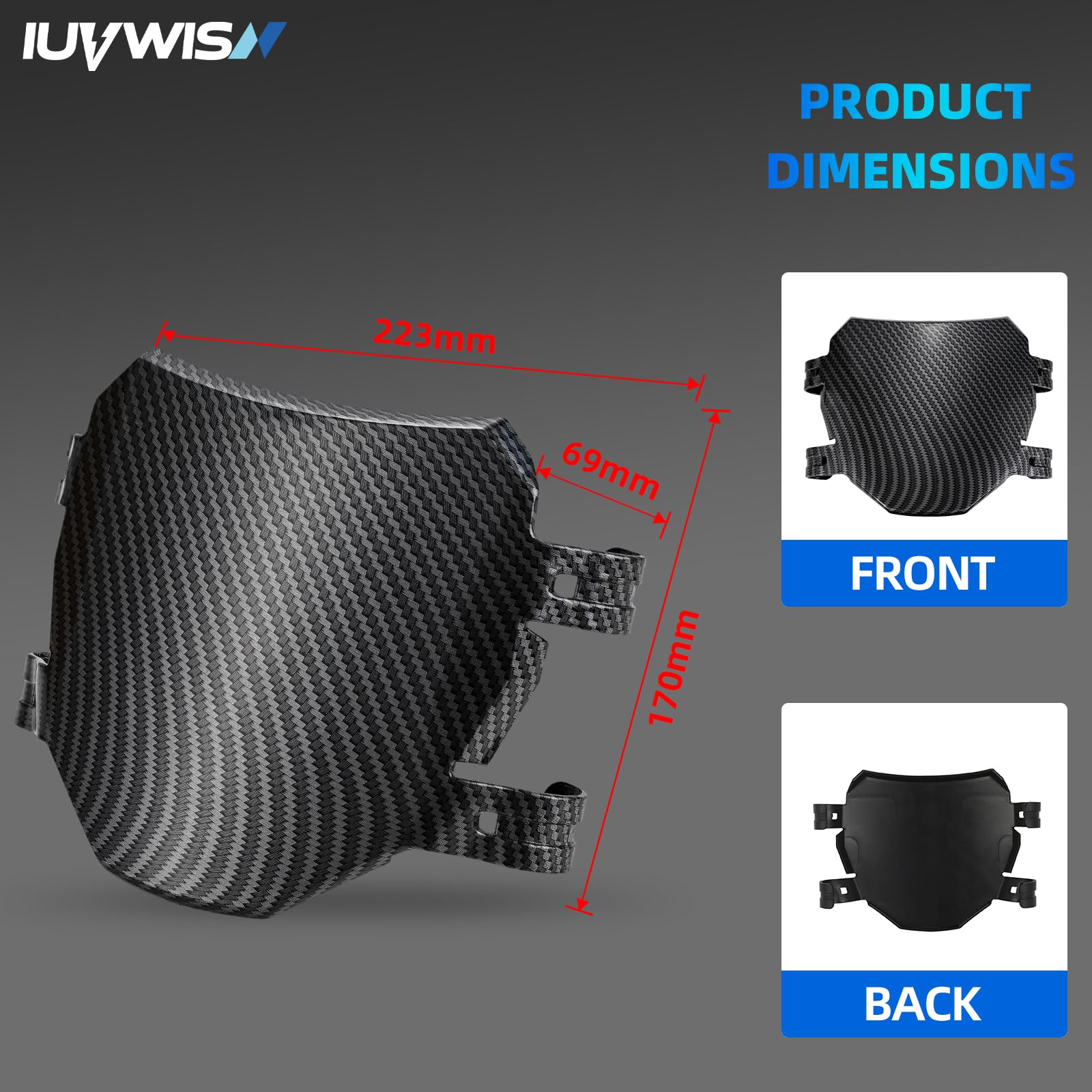 IUVWISN easy-install front plate fits without professional tools