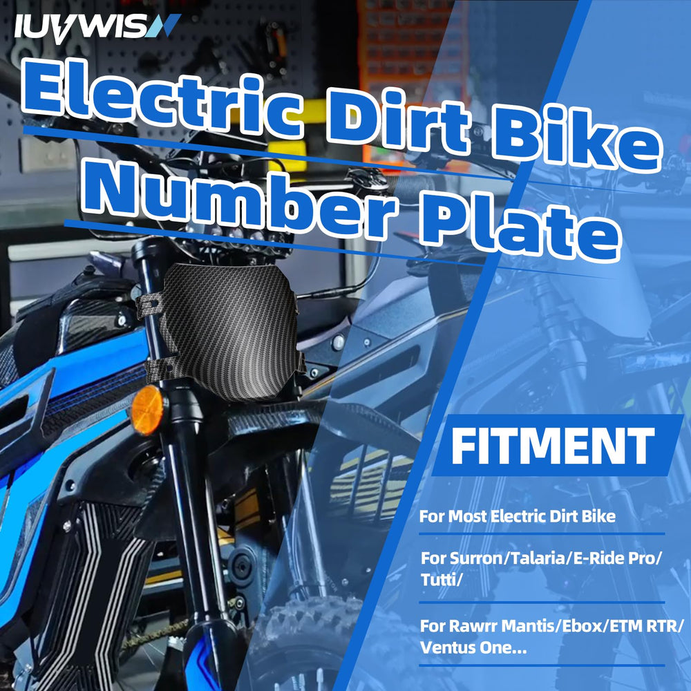 IUVWISN front number plate curved design enhances bike lines and coverage